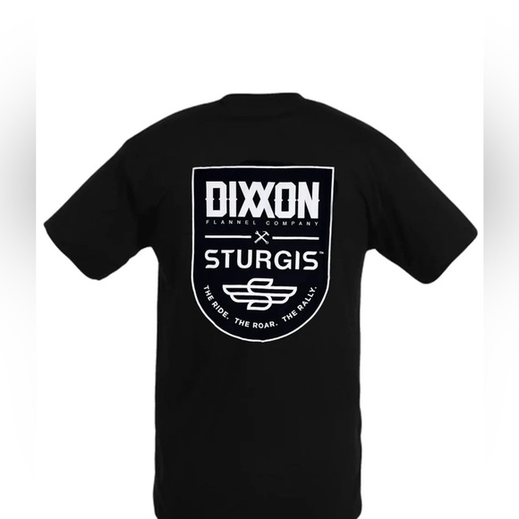 Dixxon Sturgis Motorcycle Ride Roar Rally Badge  Shirt Men Black  New In Bag XL - Picture 2 of 6